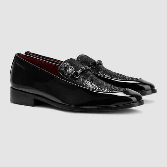 Men Black Party Moccasin