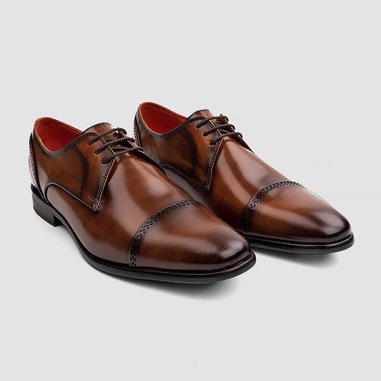 Men Tan Formal Oxford