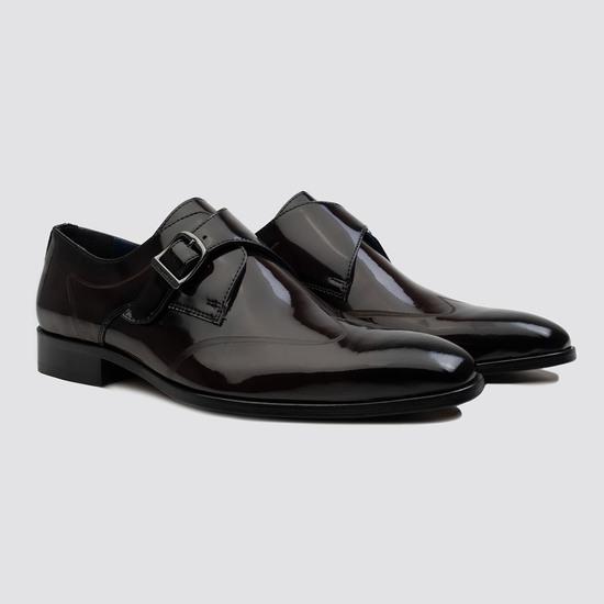 Men Burgundy Formal Monk