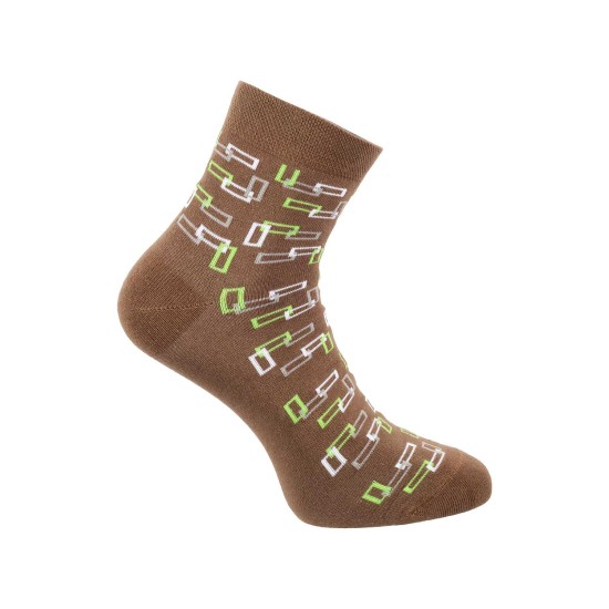 Men Brown Half Length Socks