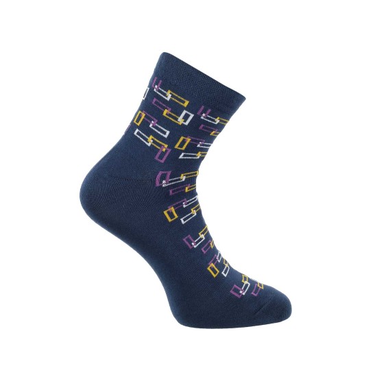 Men Blue-navy Half Length Socks