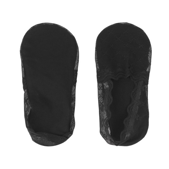 Women Black Loafer Socks