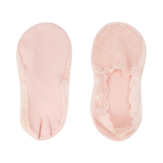 Women Peach Loafer Socks