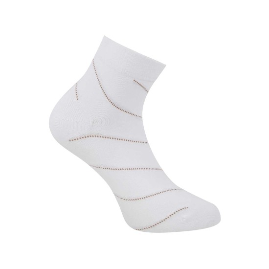 Men White Half Length Socks