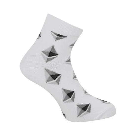 Men White Half Length Socks