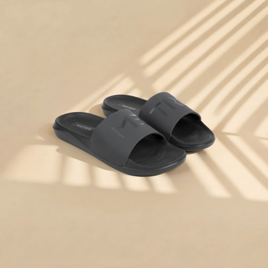 Men Black Casual Slippers