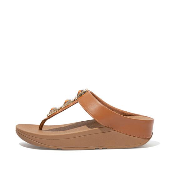 Fino Crystal Lock Toe-Post Sandals
