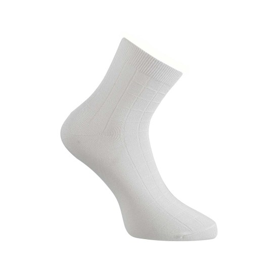 Men White Half Length Socks