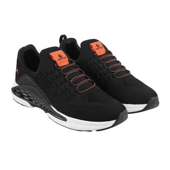 Men Black Sports Walking Shoes