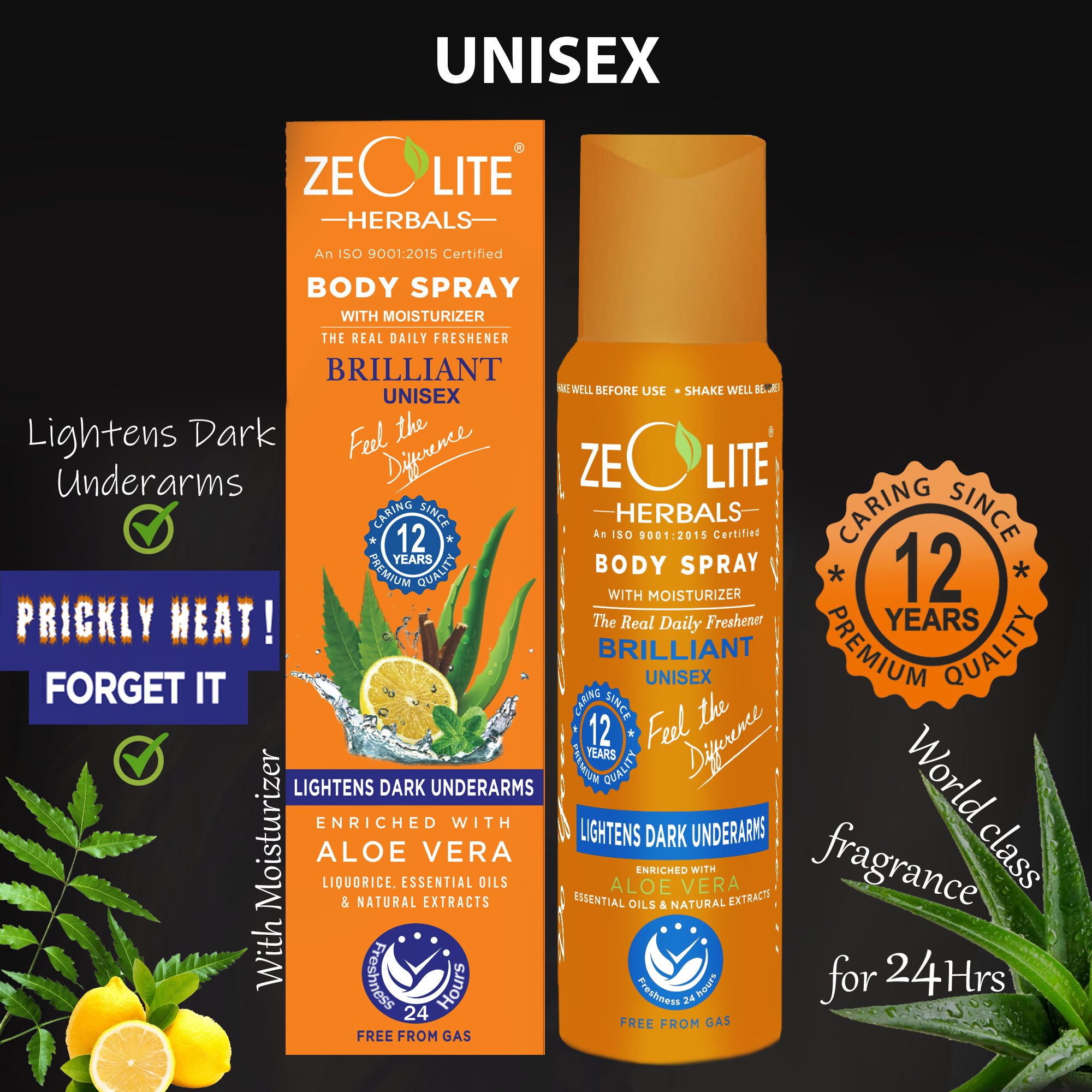 Herbal Body Spray Orange BRILLIANT (Unisex) 125ml
