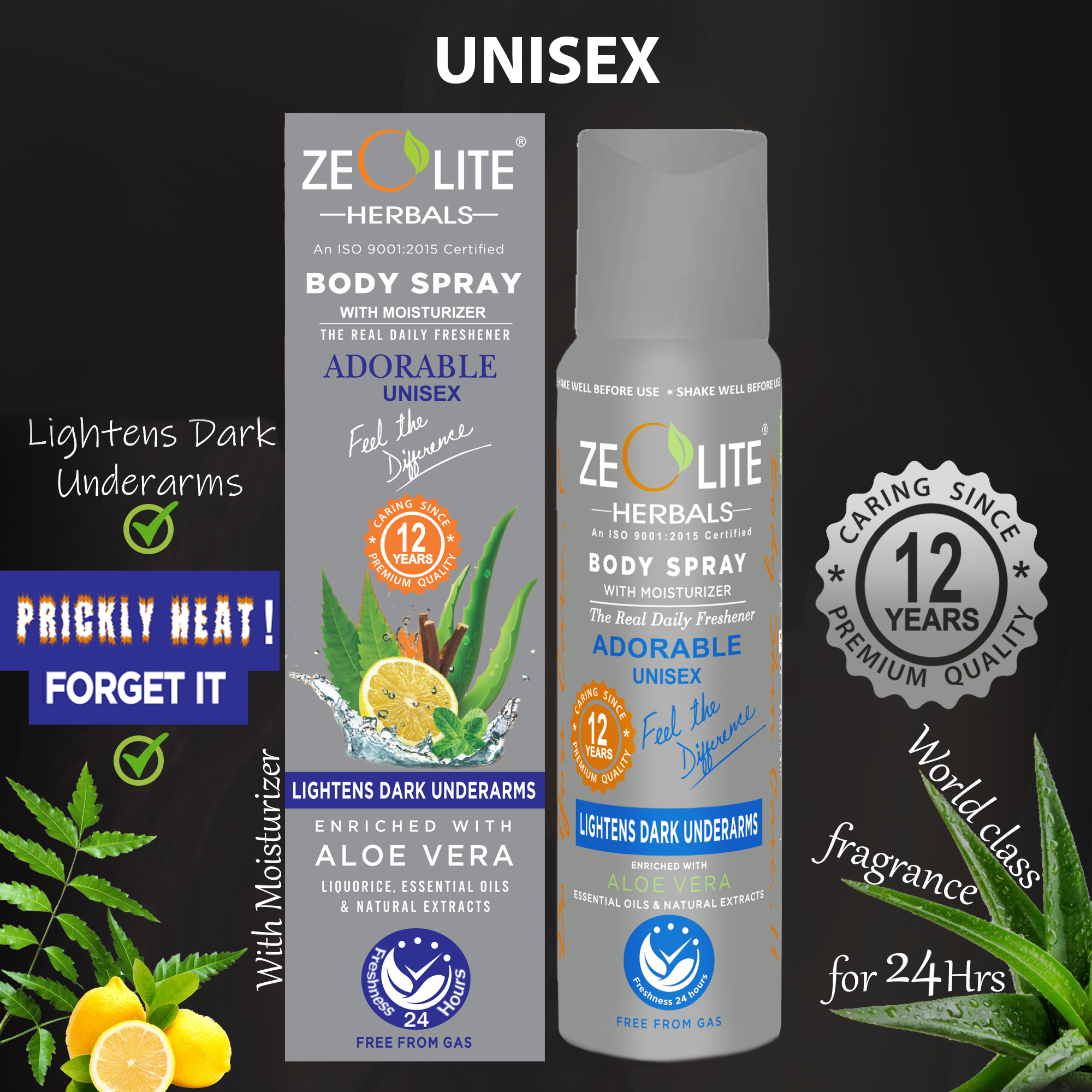 Herbal Body Spray Grey ADORABLE (Unisex) 125ml