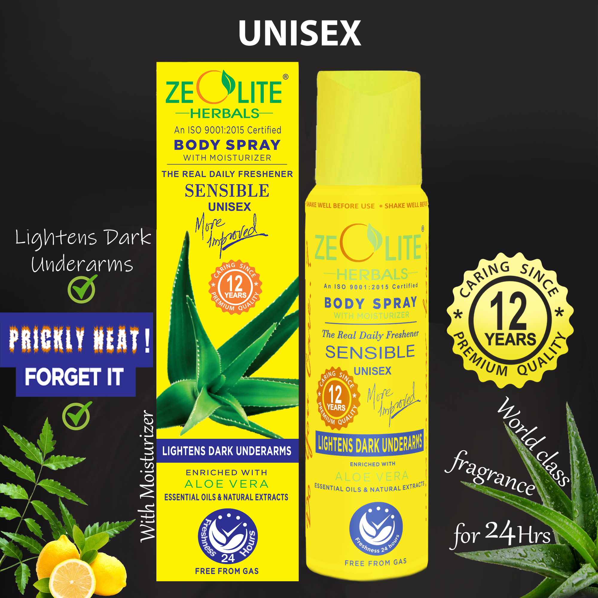 Herbal Body Spray Yellow SENSIBLE (Unisex) 125ml
