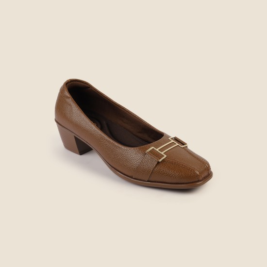 Women Tan Formal Pumps