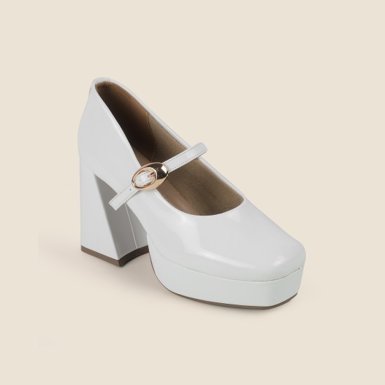 Women White Party Pumps