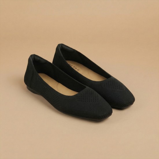 Women Black Casual Ballerinas
