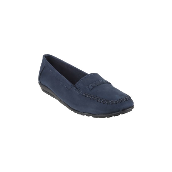 Women Navy-Blue Casual Ballerinas