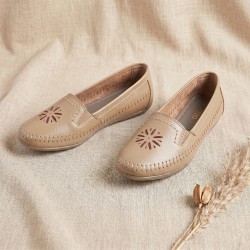 Women Beige Casual Ballerinas