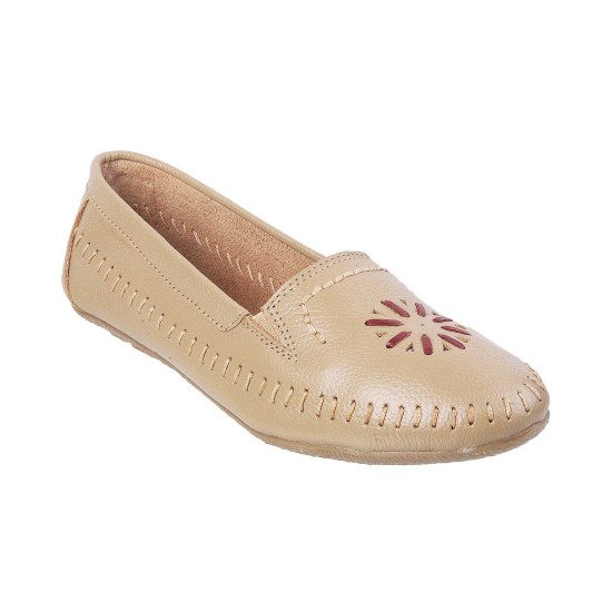 Women Beige Casual Ballerinas