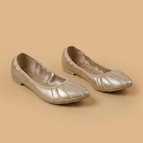 Women Gold Casual Ballerinas