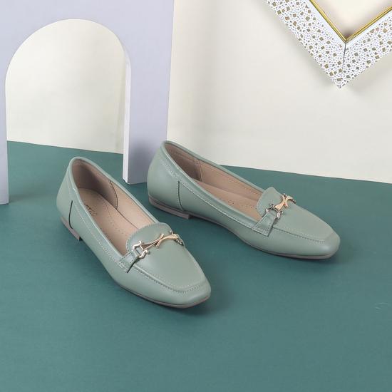 Women Green Casual Ballerinas