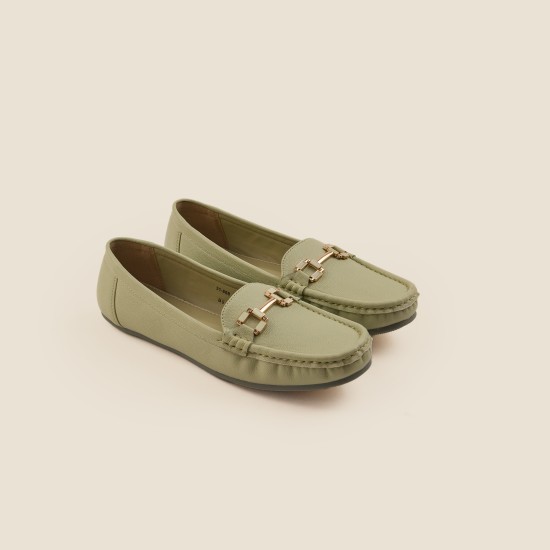 Women Green Casual Ballerinas