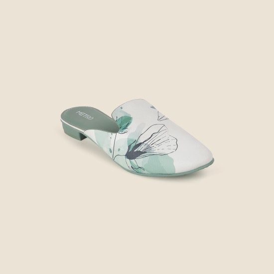Women Green Casual Slip Ons