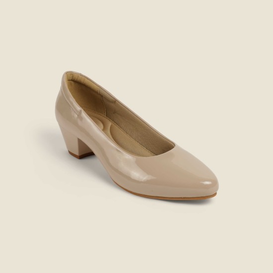 Women Beige Formal Pumps