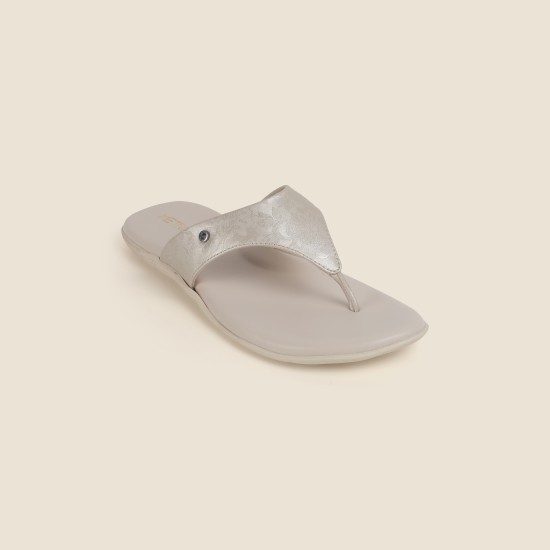 Women Gold Casual Slippers