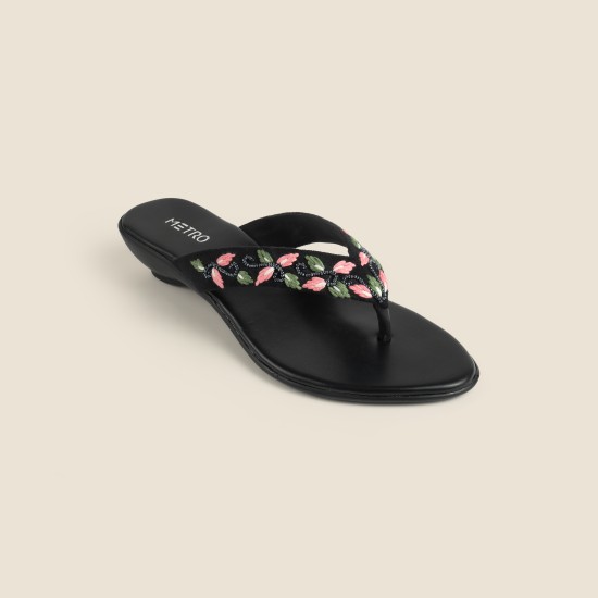 Women Black Casual Slip Ons