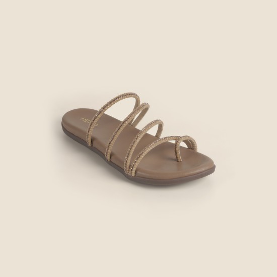Women Beige Casual Slippers
