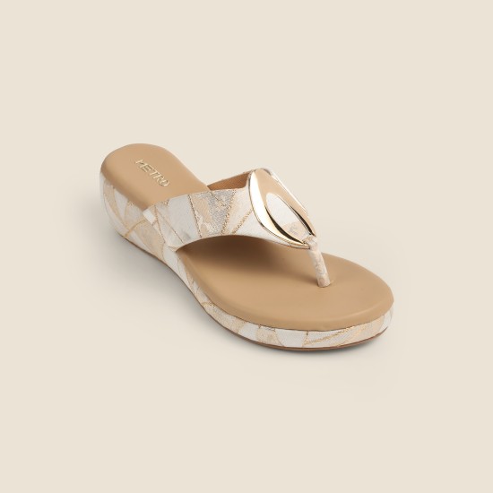 Women Gold Casual Slip Ons