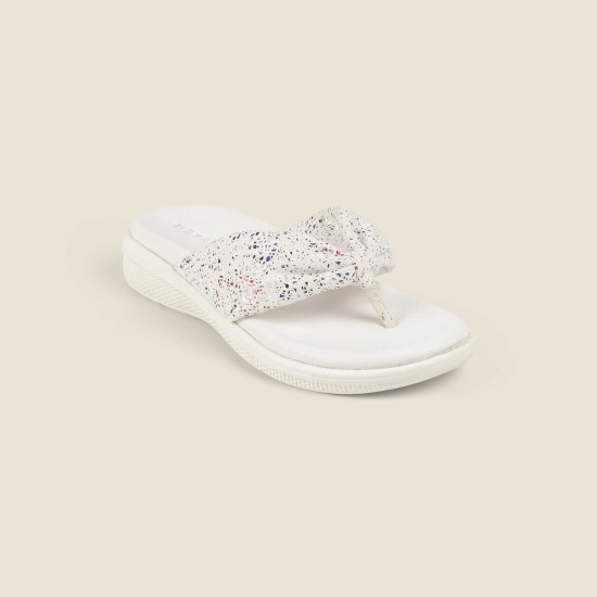 Women White Casual Slippers