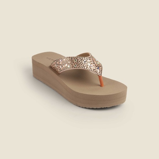 Women Rose-gold Casual Slippers
