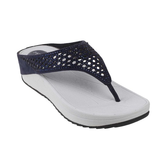 Women Blue Casual Slippers