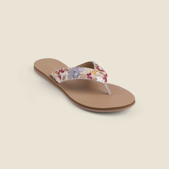 Women Beige Casual Slippers