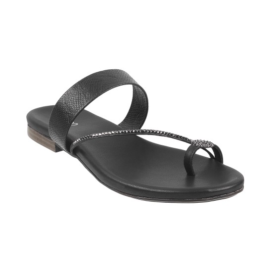 Women Black Casual Slippers