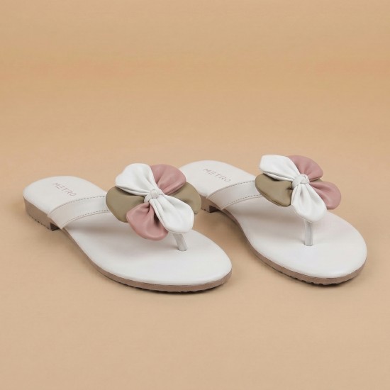 Women White Casual Slippers