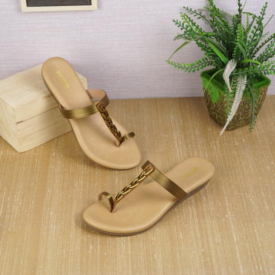 Women Antic-gold Casual Slip Ons