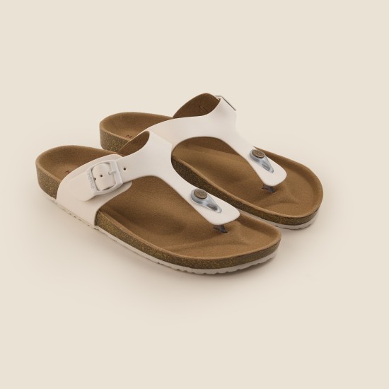 Women White Casual Slippers