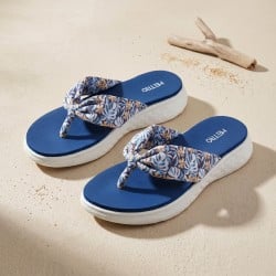 Women Blue Casual Slippers
