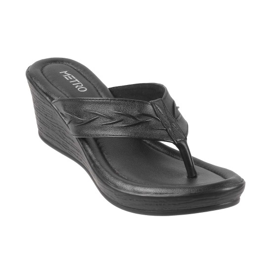 Women Black Casual Slip Ons
