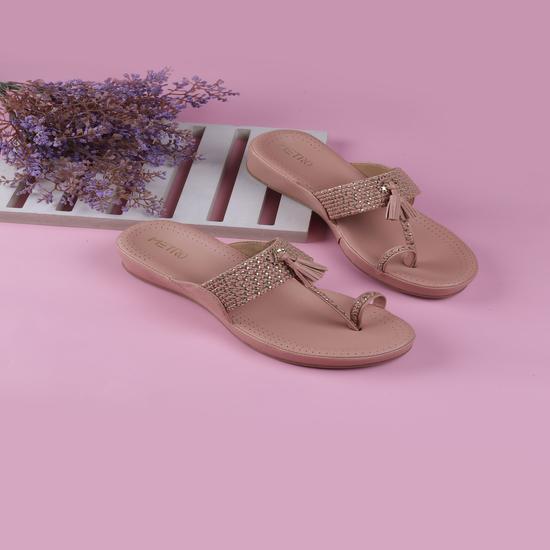 Women Peach Casual Slip Ons