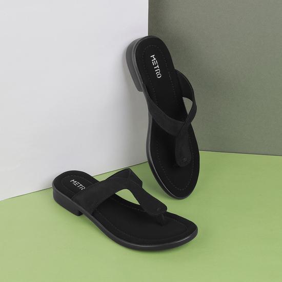 Women Black Casual Slippers