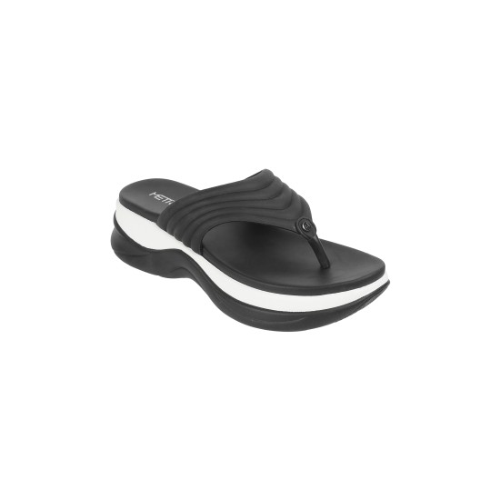 Women Black Casual Slippers