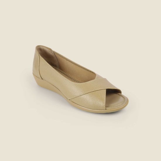 Women Beige Casual Peep Toes