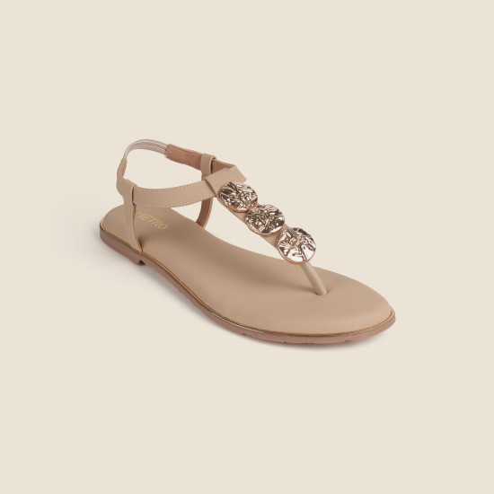Women Beige Casual Sandals