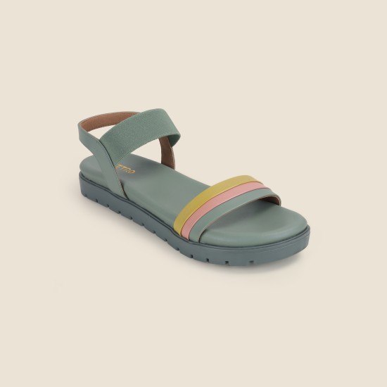 Women Green Casual Sandals