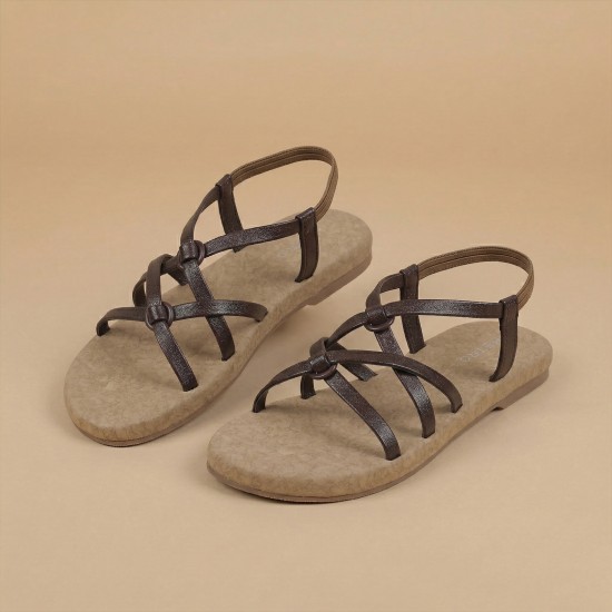 Women Brown Casual Sandals