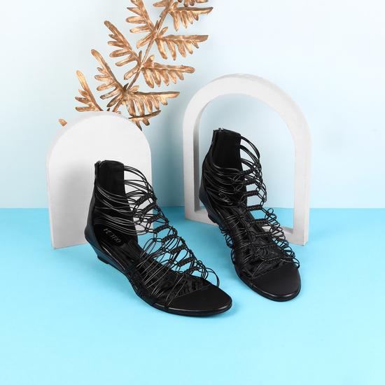 Women Black Casual Gladiators