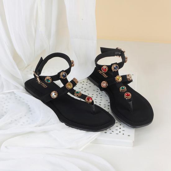 Women Black Casual Gladiators